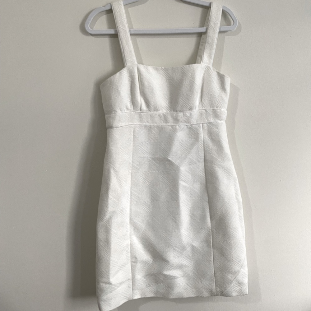 Trina turk structured white dress